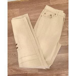 DG2 by Diane Gilman denim, high-rise,tan jeans size 8